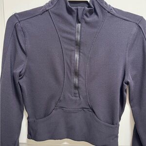 90 Degree By Reflex Charcoal Quarter-Zip Jacket